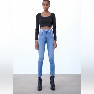 Zara high-rise sculpt skinny jeans